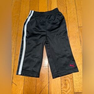 Puma Boys Two Stripe Black Sweatpants Size 3-6 Months